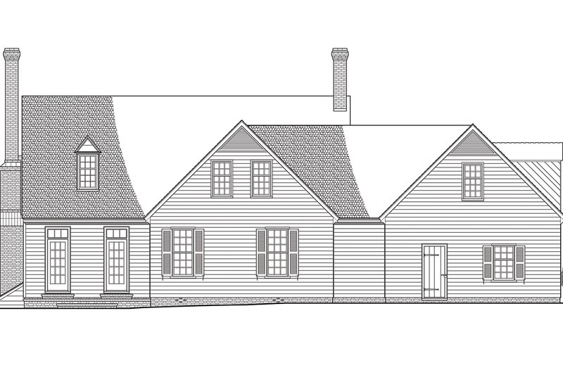 Home Plan - Exterior - Rear Elevation for Colonial House Plan #137-343 - 3 bed, 2.5 bath