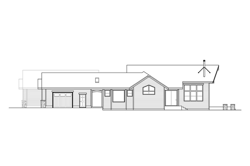 Architectural House Design - Exterior - Other Elevation 1 for Ranch House Plan #124-1301 - 2 bed, 2 bath