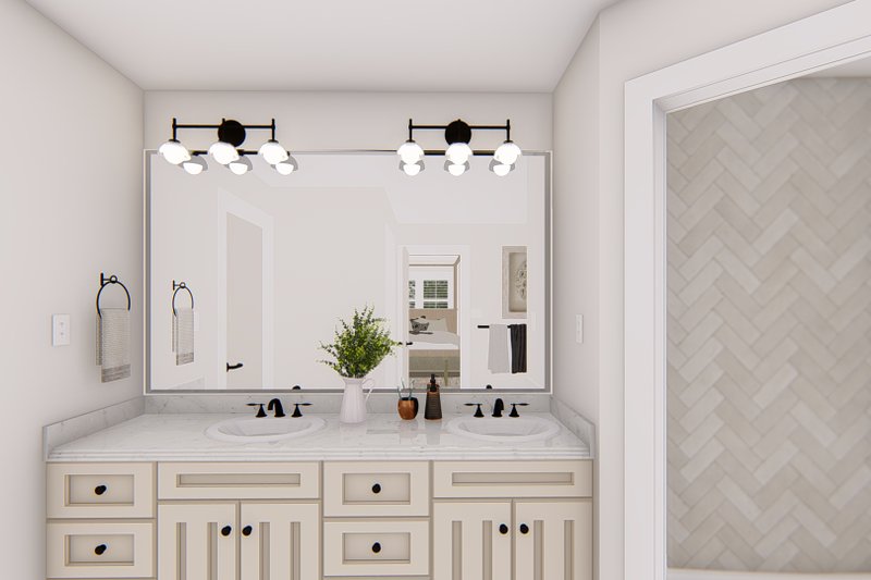 House Blueprint - Interior - Master Bathroom 2 for Traditional House Plan #1060-135 - 4 bed, 2.5 bath