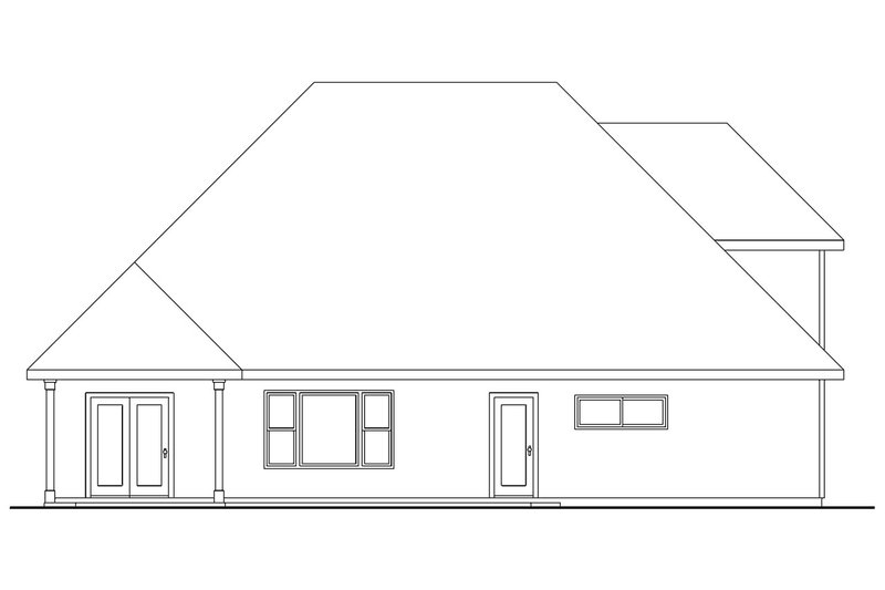 Home Plan - Exterior - Rear Elevation for Craftsman House Plan #124-560 - 3 bed, 2.5 bath