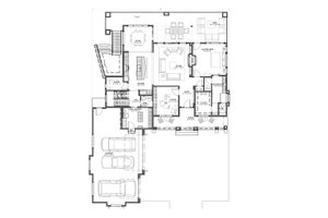 Floor Plan - Main Floor for Modern House Plan #1069-9 - 4 bed, 3.5 bath