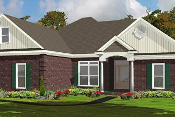 Exterior - Front Elevation for Traditional House Plan #63-171 - 3 bed, 2 bath
