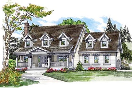 Exterior - Front Elevation for Traditional House Plan #47-336 - 4 bed, 2.5 bath