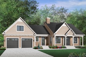 Exterior - Front Elevation 4 for Farmhouse House Plan #23-642 - 2 bed, 1 bath