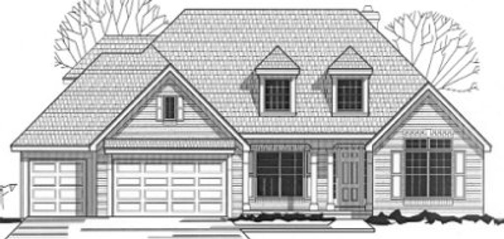 Exterior - Front Elevation 2 for Traditional House Plan #67-795 - 4 bed, 3 bath