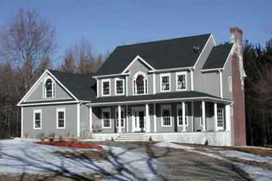 Exterior - Front Elevation for Country House Plan #75-189 - 4 bed, 3.5 bath