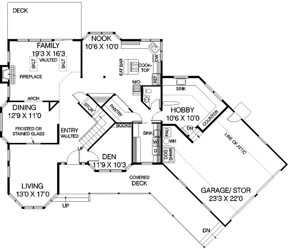 Dream House Plan - Country Floor Plan - Main Floor Plan #60-549