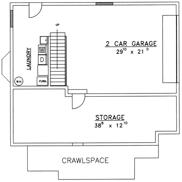 Modern Floor Plan - Lower Floor Plan #117-273