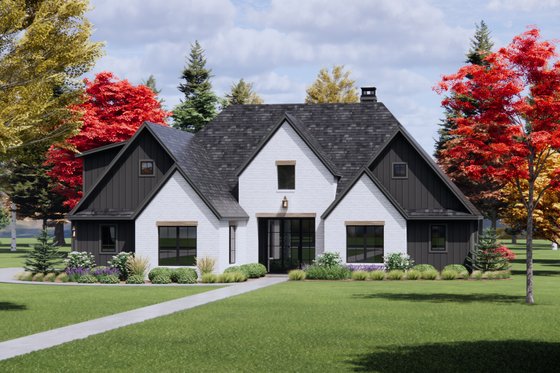 Exterior - Front Elevation 6 for European House Plan #1096-139 - 4 bed, 3.5 bath