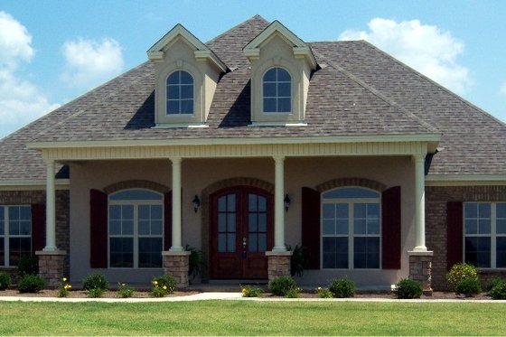Exterior - Front Elevation for European House Plan #63-356 - 4 bed, 3.5 bath