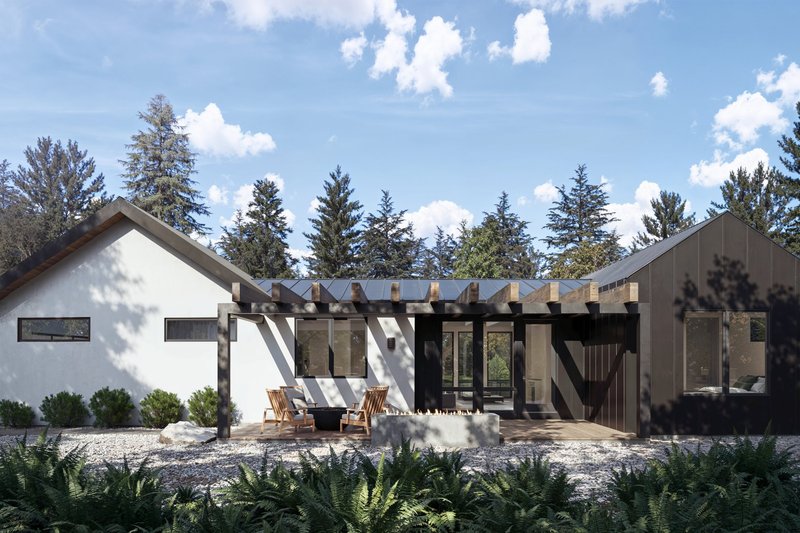 Dream House Plan - Exterior - Rear Elevation 1 for European House Plan #1066-299 - 2 bed, 2 bath