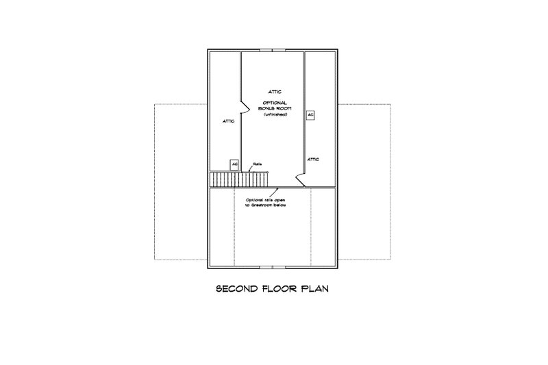 House Design - Floor Plan - Upper Floor for Farmhouse House Plan #513-2255 - 3 bed, 2 bath