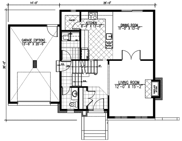 European Floor Plan - Main Floor Plan #138-120