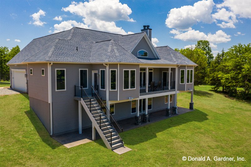 Home Plan - Exterior - Rear Elevation 1 for Country House Plan #929-818 - 4 bed, 4 bath