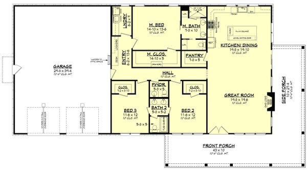 House Plan Design - Barndominium Floor Plan - Main Floor Plan #430-416