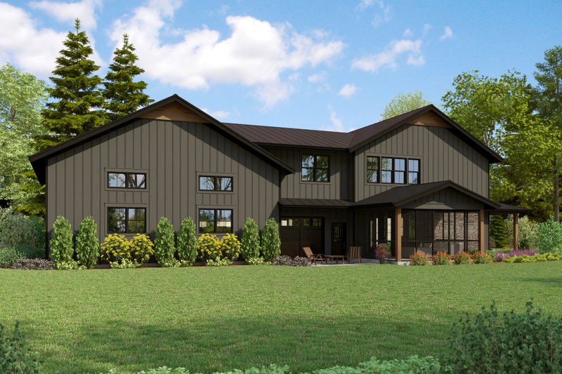 Home Plan - Exterior - Rear Elevation 1 for Country House Plan #48-1113 - 3 bed, 3.5 bath