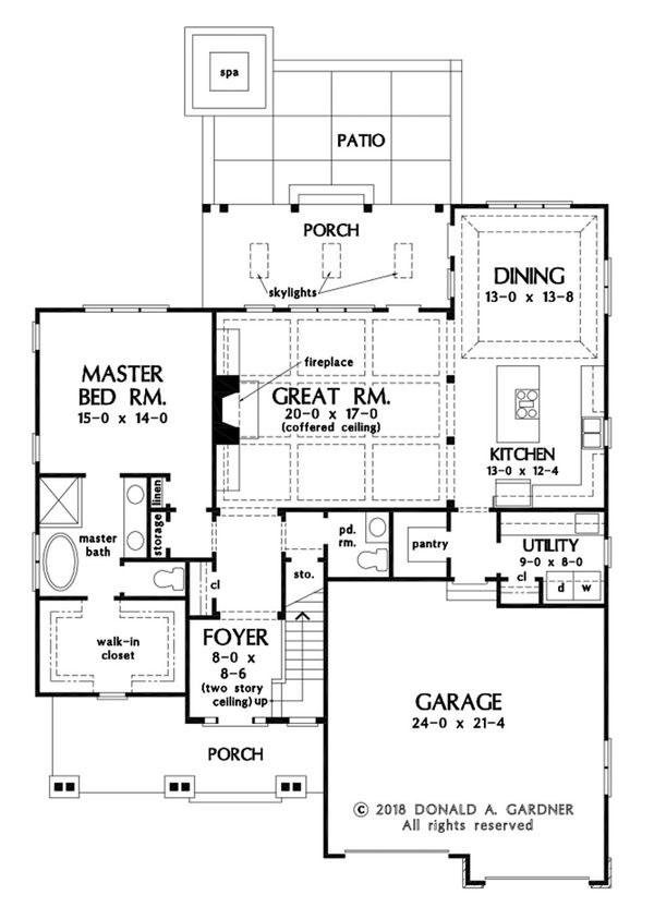 Country Floor Plan - Main Floor Plan #929-1075