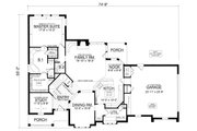 European Style House Plan - 3 Beds 2.5 Baths 2687 Sq/Ft Plan #40-395 