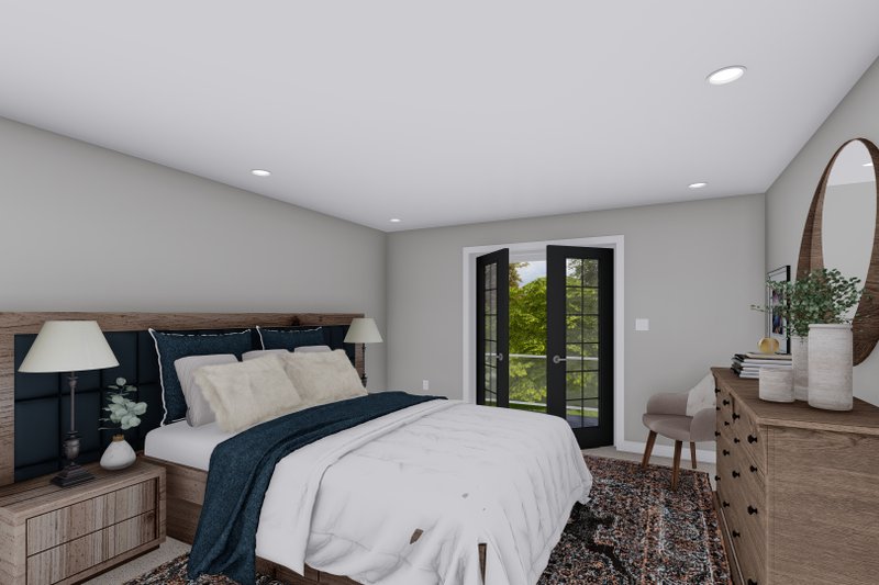 Architectural House Design - Interior - Bedroom for Farmhouse House Plan #1060-123 - 1 bed, 2 bath