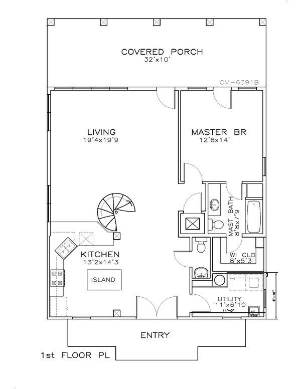 Home Plan - Beach Floor Plan - Main Floor Plan #8-311