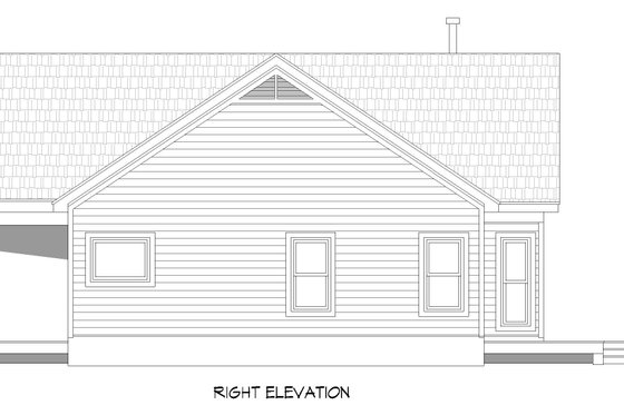 Exterior - Other Elevation 1 for Country House Plan #932-305 - 3 bed, 2 bath