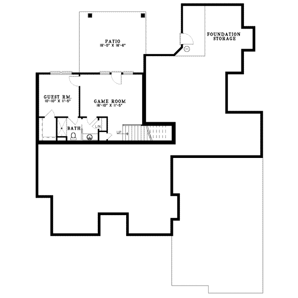 Home Plan - European Floor Plan - Lower Floor Plan #17-444