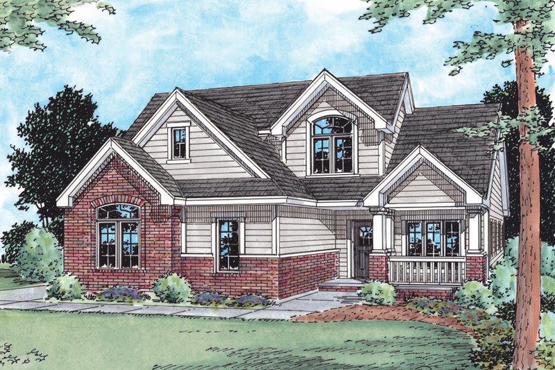 Traditional Style House Plan - 3 Beds 3 Baths 2019 Sq/Ft Plan #20-1750