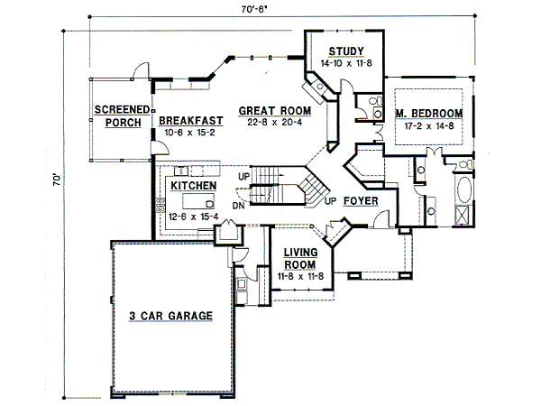 Traditional Floor Plan - Main Floor Plan #67-439