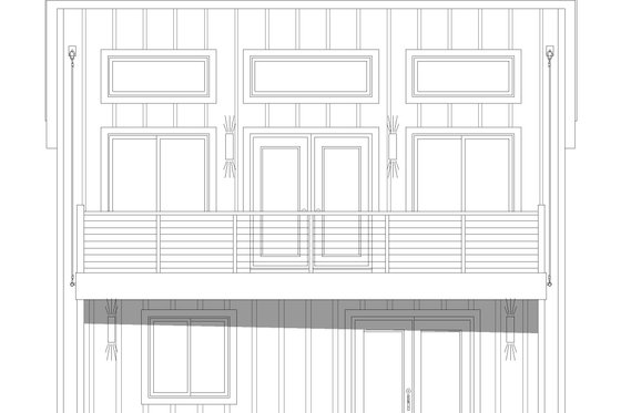 Exterior - Rear Elevation for Contemporary House Plan #932-47 - 3 bed, 2 bath