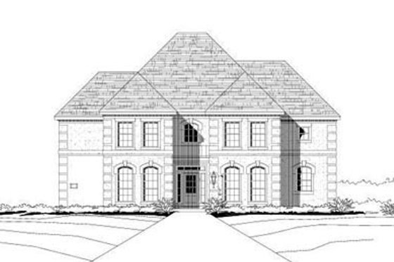 Exterior - Front Elevation for Traditional House Plan #411-107 - 4 bed, 3.5 bath