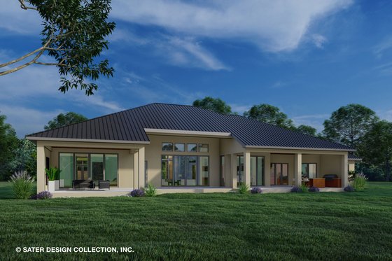 Exterior - Rear Elevation for Modern House Plan #930-518 - 3 bed, 4 bath