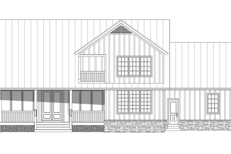 Dream House Plan - Exterior - Rear Elevation 1 for Traditional House Plan #932-508 - 3 bed, 2.5 bath