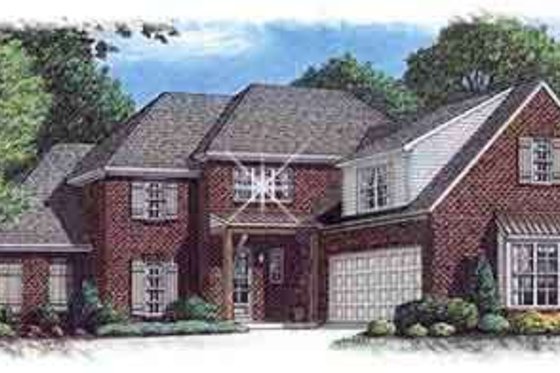 Exterior - Front Elevation for European House Plan #15-269 - 4 bed, 3 bath