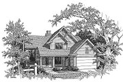 Traditional Style House Plan - 3 Beds 2.5 Baths 2031 Sq/Ft Plan #70-285 