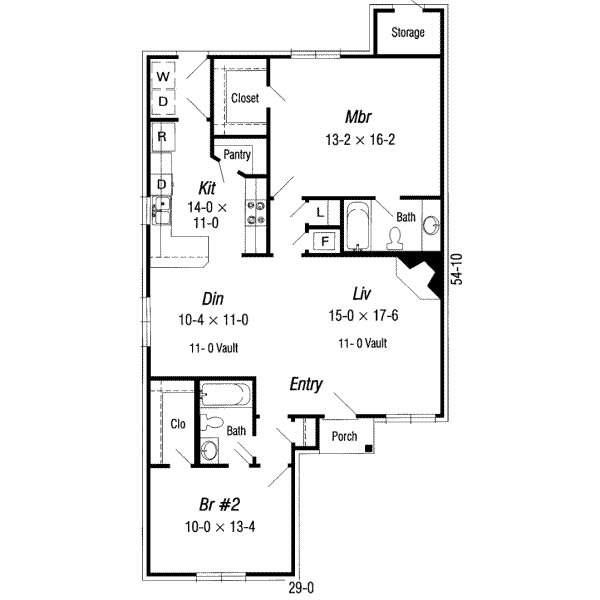 Traditional Floor Plan - Main Floor Plan #329-108