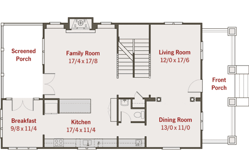 Home Plan - Southern style house plan Bungalow house design floor plan