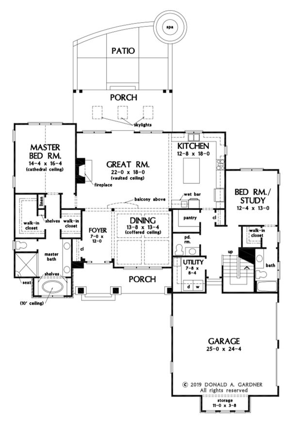 House Blueprint - Craftsman Floor Plan - Main Floor Plan #929-1110