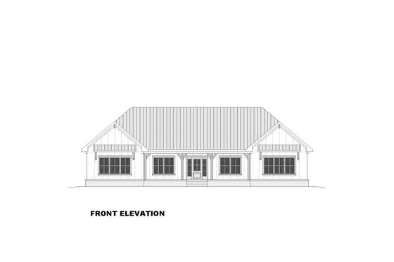 Exterior - Front Elevation 3 for Farmhouse House Plan #1117-51 - 3 bed, 3 bath