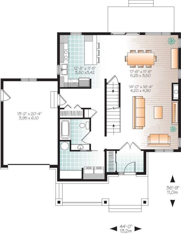House Blueprint - Craftsman Floor Plan - Main Floor Plan #23-2659