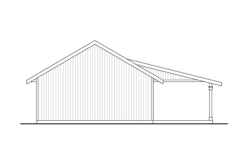 House Blueprint - Exterior - Rear Elevation 4 for Cabin House Plan #124-1444 - 3 bed, 2.5 bath