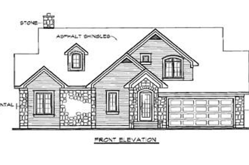 Architectural House Design - Exterior - Rear Elevation for Traditional House Plan #23-254 - 4 bed, 2 bath