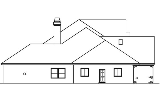Exterior - Other Elevation for European House Plan #124-461 - 4 bed, 3.5 bath