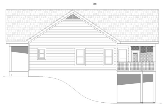 Exterior - Other Elevation 1 for Country House Plan #932-55 - 2 bed, 2 bath