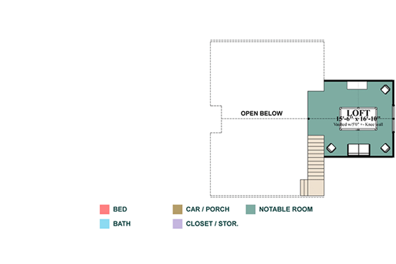 Dream House Plan - Floor Plan - Upper Floor for Cottage House Plan #63-399 - 3 bed, 2 bath