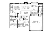 Traditional Style House Plan - 3 Beds 2 Baths 1466 Sq/Ft Plan #20-2050 