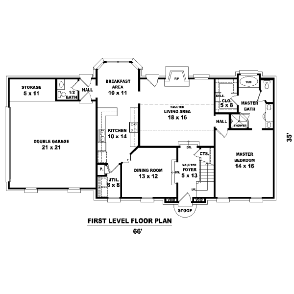 Traditional Floor Plan - Main Floor Plan #81-13875