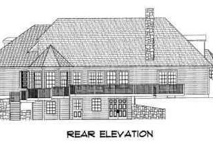 Exterior - Rear Elevation for European House Plan #75-113 - 3 bed, 2.5 bath