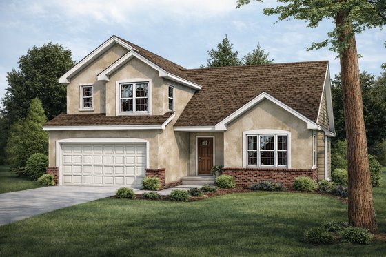 Exterior - Front Elevation for Traditional House Plan #20-1785 - 3 bed, 3 bath