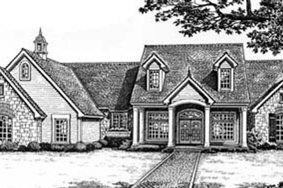 Exterior - Front Elevation for Colonial House Plan #310-539 - 3 bed, 2.5 bath