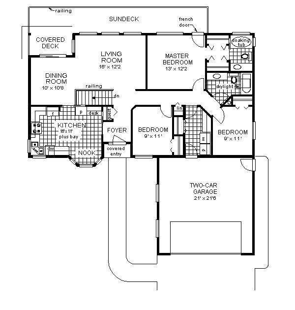 House Plan Design - Ranch Floor Plan - Main Floor Plan #18-122
